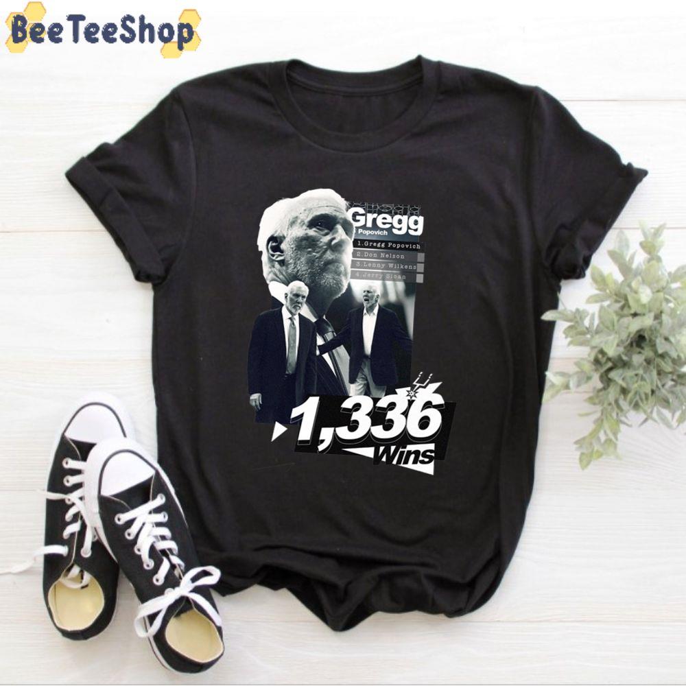 1336 Wins Gregg Popovich Unisex T-Shirt 1336 Wins Gregg Popovich Unisex T-Shirt