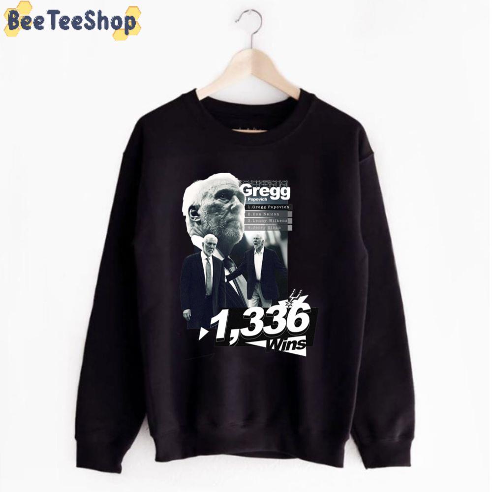 1336 Wins Gregg Popovich Unisex T-Shirt 1336 Wins Gregg Popovich Unisex T-Shirt