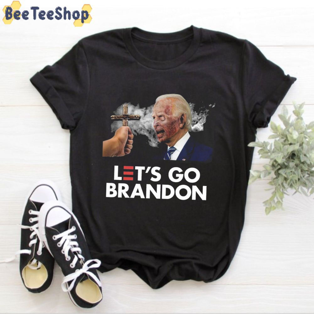 Christ Cross Against Biden Zombie Let's Go Brandon Unisex T-Shirt Christ Cross Against Biden Zombie Let's Go Brandon Unisex T-Shirt