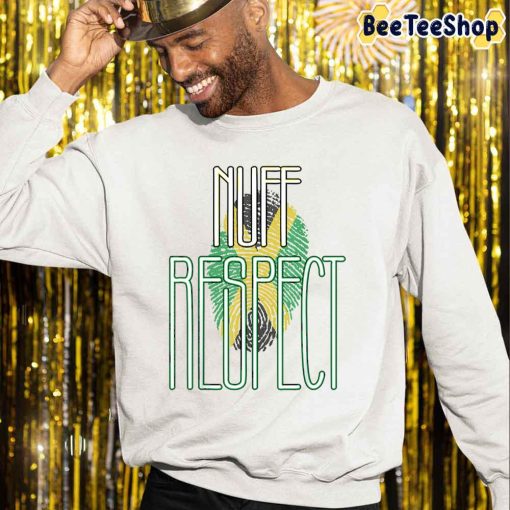 Jamaican Flag With Art Text Nuff Respect Unisex Sweatshirt