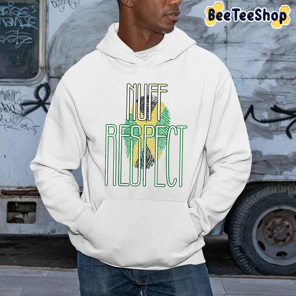 Jamaican Flag With Art Text Nuff Respect Unisex Sweatshirt Jamaican Flag With Art Text Nuff Respect Unisex Sweatshirt