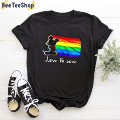 LGBT Flag Love Is Love Mickey Mouse Disney Unisex T-Shirt LGBT Flag Love Is Love Mickey Mouse Disney Unisex T-Shirt