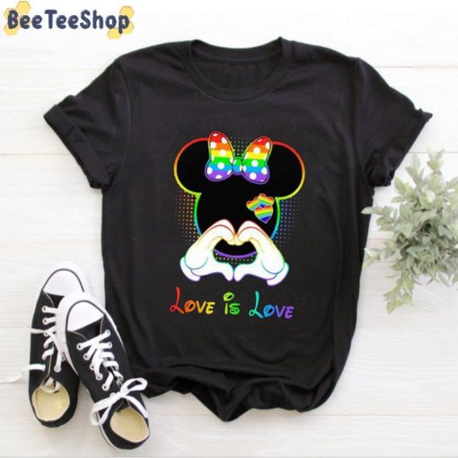 Love Is Love Heart Minnie Mouse Disney LGBT Unisex T-Shirt