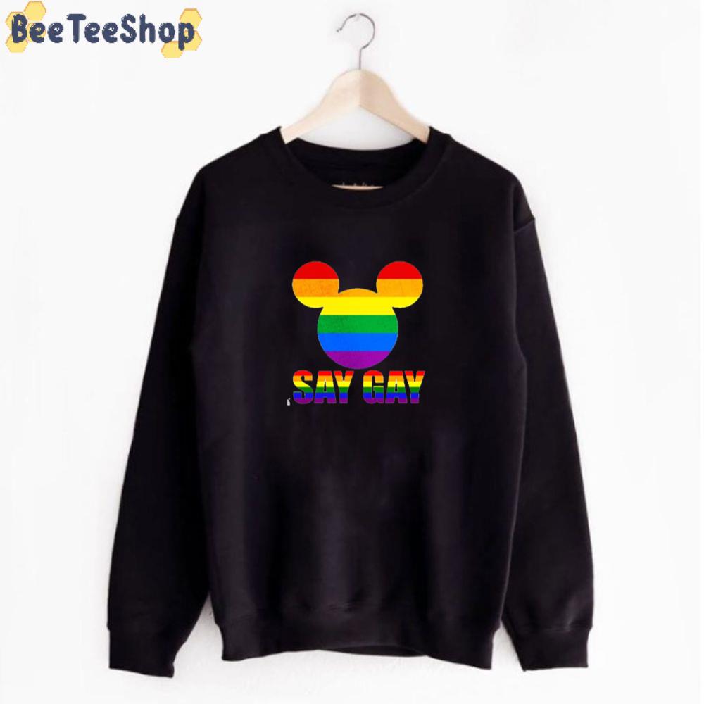 Mickey Mouse Disney Say Gay LGBT Unisex T-Shirt Mickey Mouse Disney Say Gay LGBT Unisex T-Shirt