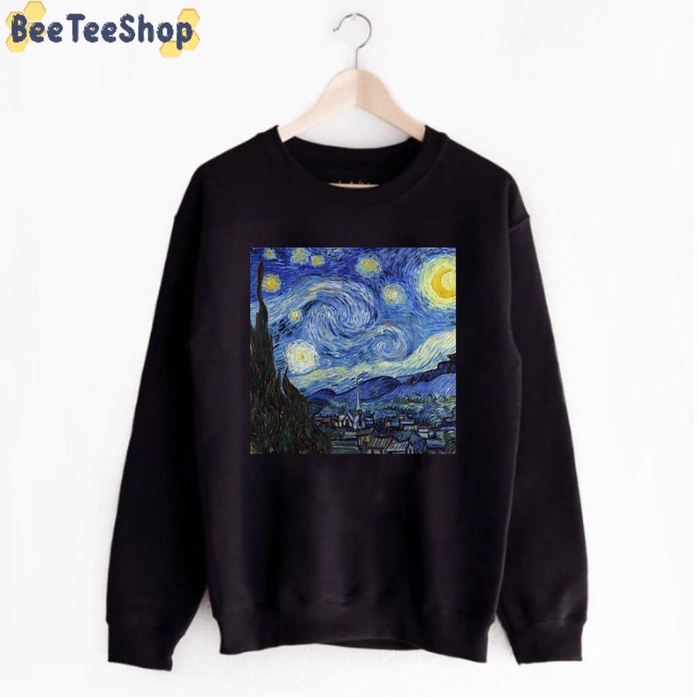 Digital Art In Tee Starry Night Vincent Van Gogh Unisex T-Shirt Digital Art In Tee Starry Night Vincent Van Gogh Unisex T-Shirt