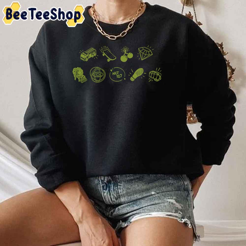 Cute Green Icons NCT 127 Kpop Unisex Sweatshirt Cute Green Icons NCT 127 Kpop Unisex Sweatshirt