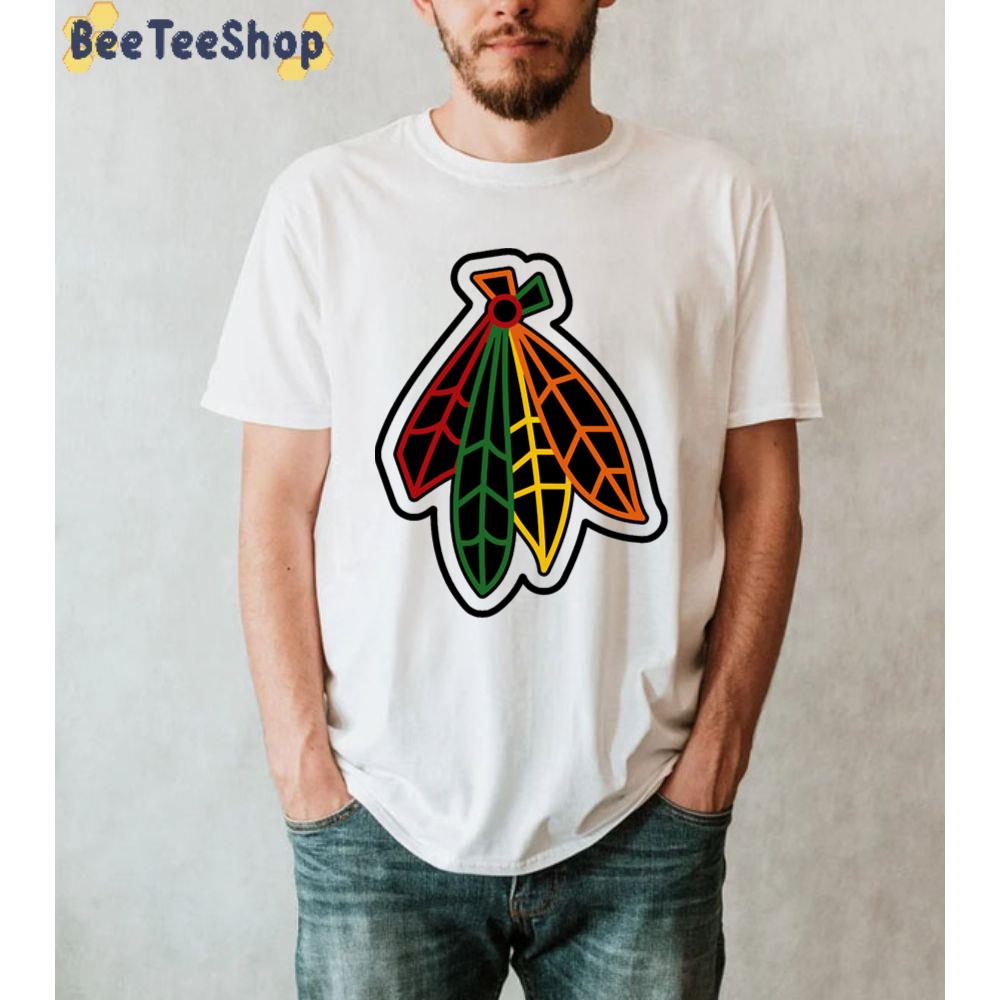 Feathers Style Chicago Blackhawks Hockey Unisex T-Shirt Feathers Style Chicago Blackhawks Hockey Unisex T-Shirt