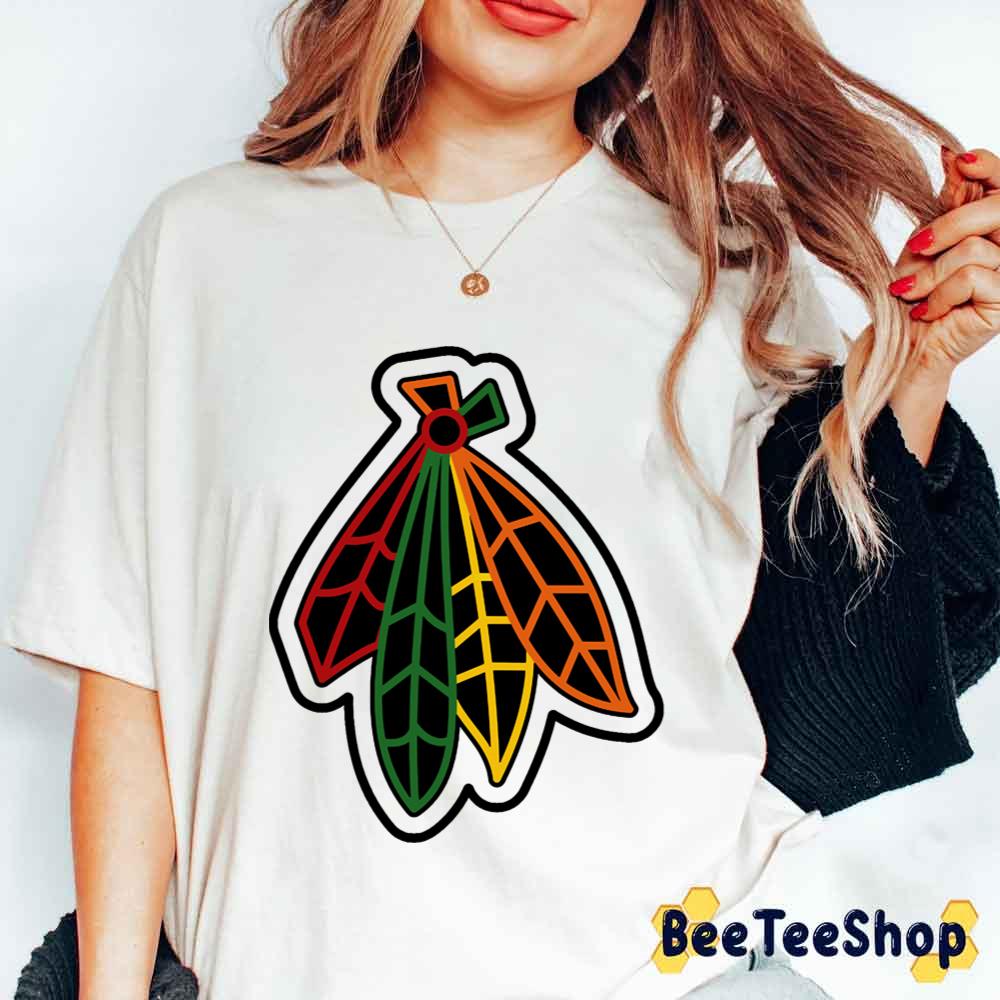 Feathers Style Chicago Blackhawks Hockey Unisex T-Shirt Feathers Style Chicago Blackhawks Hockey Unisex T-Shirt