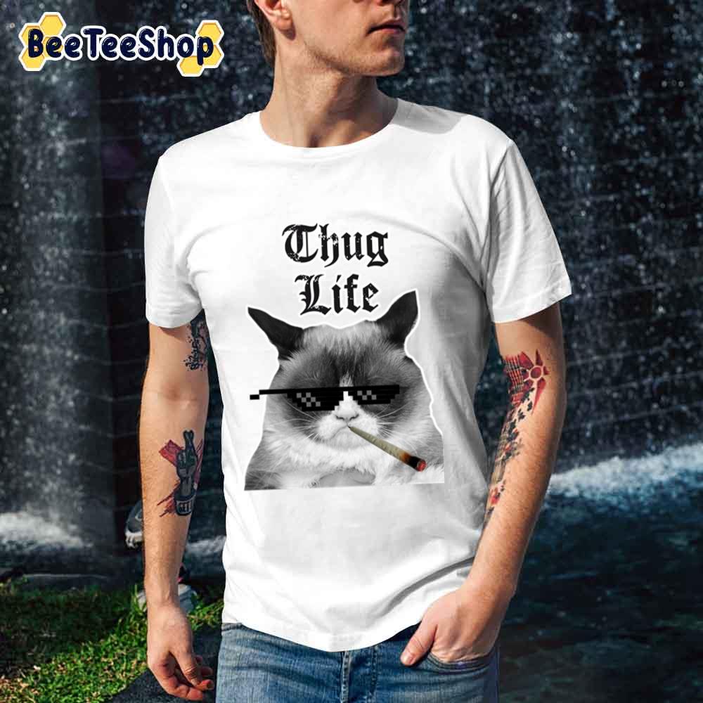 Funny Cat Thug Life Unisex T-Shirt Funny Cat Thug Life Unisex T-Shirt