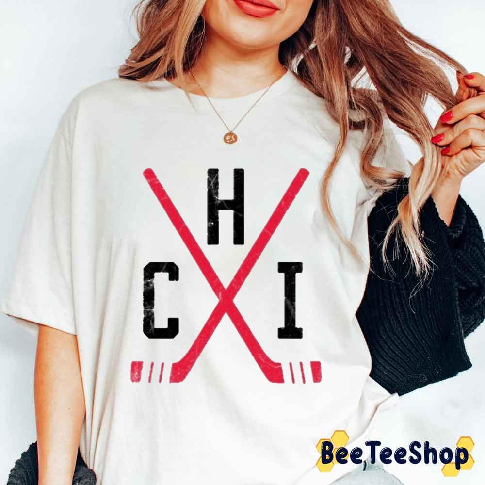 Original Six White Chicago Blackhawks Hockey Unisex T-Shirt Original Six White Chicago Blackhawks Hockey Unisex T-Shirt