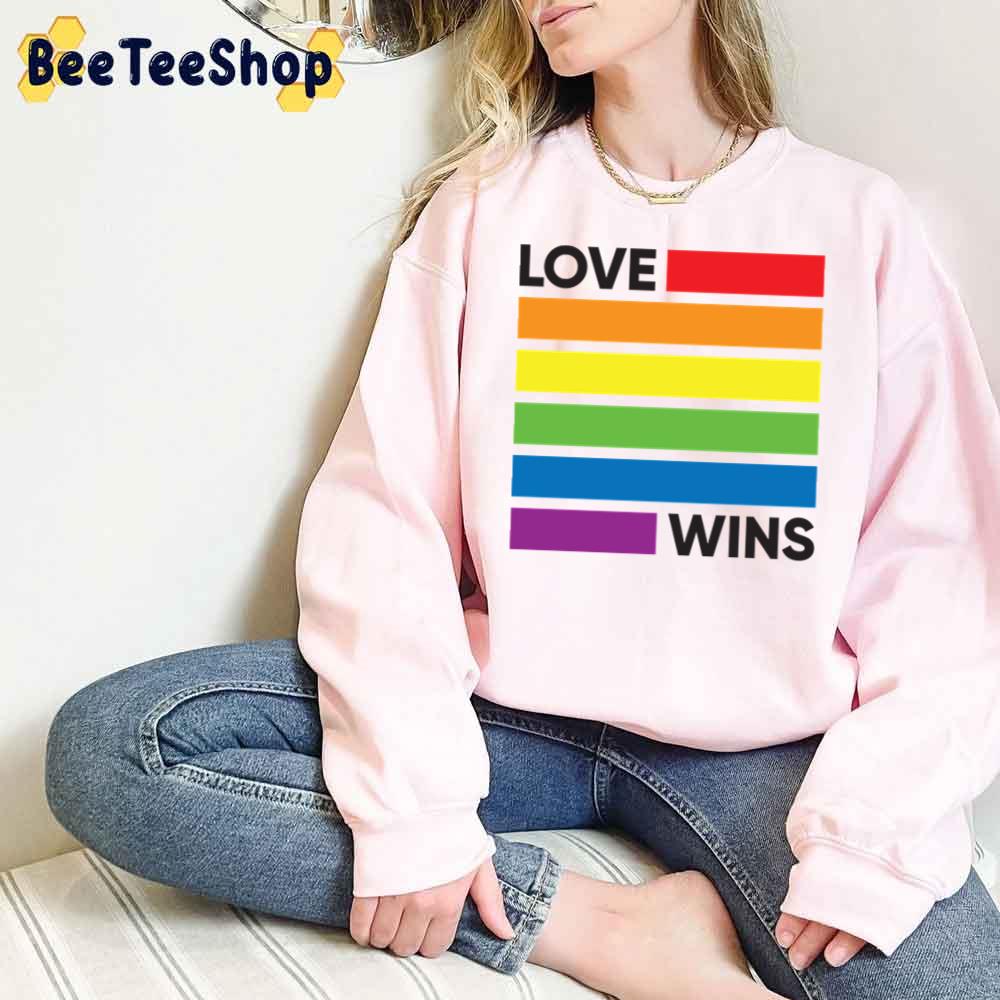 Rainbow Flag Love Wins LGBT Unisex T-Shirt Rainbow Flag Love Wins LGBT Unisex T-Shirt