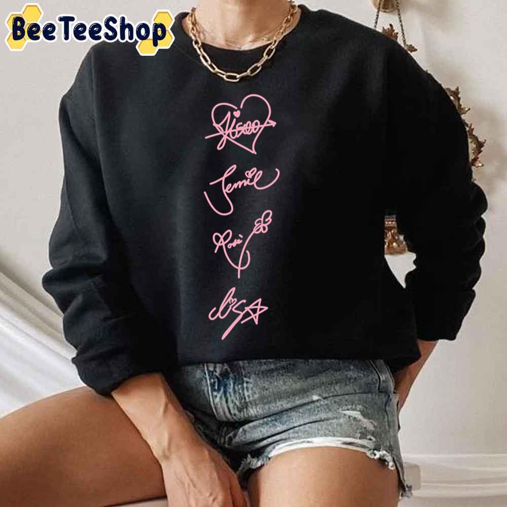 Signatures Member Blackpink Kpop Unisex Sweatshirt Signatures Member Blackpink Kpop Unisex Sweatshirt
