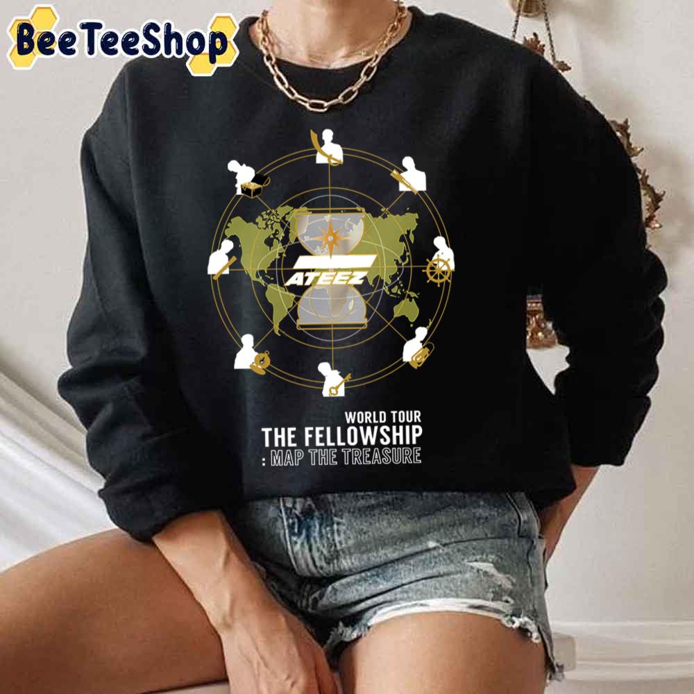 The Fellowship Map The Treasure Ateez Kpop Unisex Sweatshirt The Fellowship Map The Treasure Ateez Kpop Unisex Sweatshirt