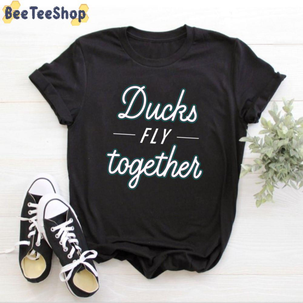 White Text Style Ducks Fly Together Anaheim Ducks Hockey Unisex T-Shirt White Text Style Ducks Fly Together Anaheim Ducks Hockey Unisex T-Shirt