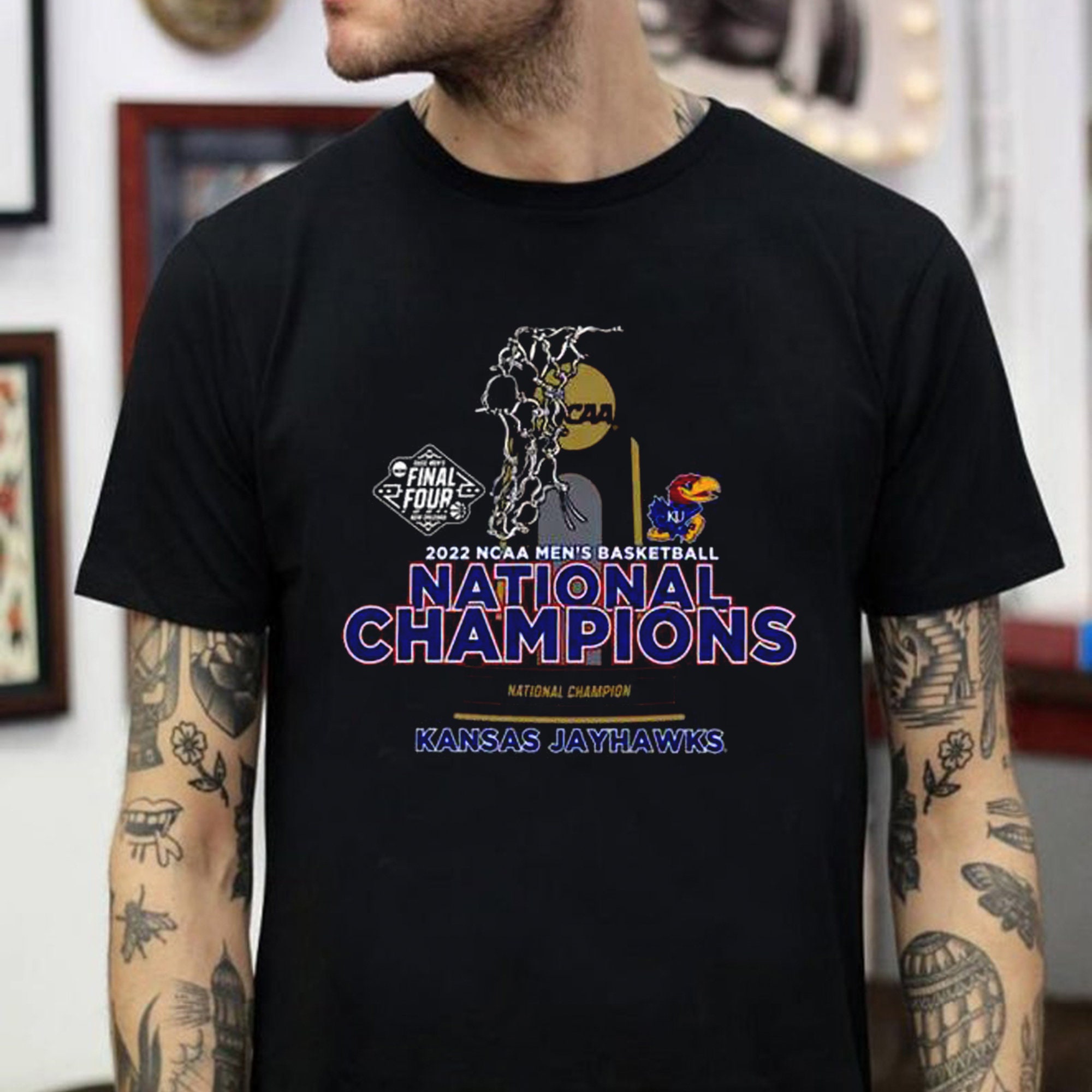 2022 Ncaa Men’s Basketball National Champions Kansas Jayhawks Wincraft Unisex T-Shirt 2022 Ncaa Men’s Basketball National Champions Kansas Jayhawks Wincraft Unisex T-Shirt