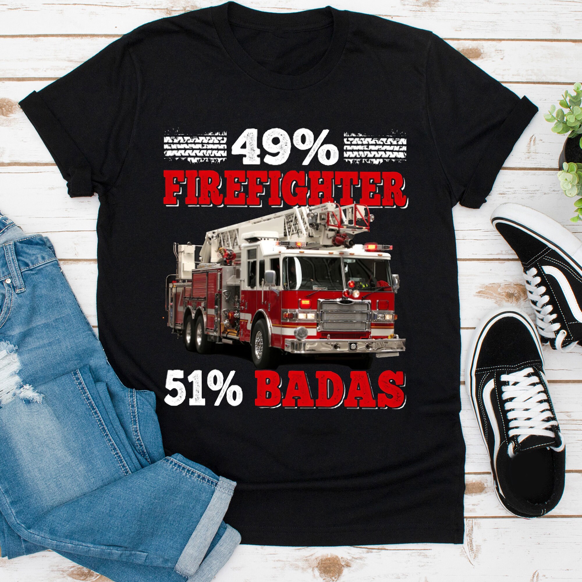 49 Percent Firefighter 51 Percent Badass Unisex Sweatshirt 49 Percent Firefighter 51 Percent Badass Unisex Sweatshirt