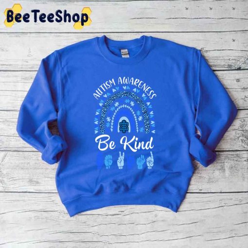Be Kind Rainbow Leopard Autism Awareness Unisex T-Shirt