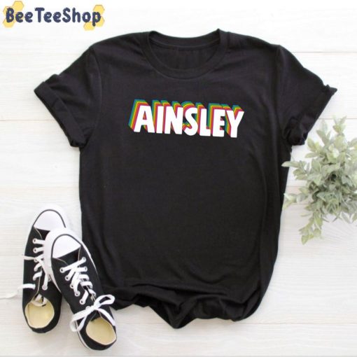 Hello My Name Is Ainsley Rainbow Unisex T-Shirt
