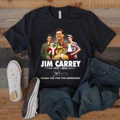 Jim Carrey Signature Thank You Momeries 1977-2022 Unisex T-Shirt Jim Carrey Signature Thank You Momeries 1977-2022 Unisex T-Shirt