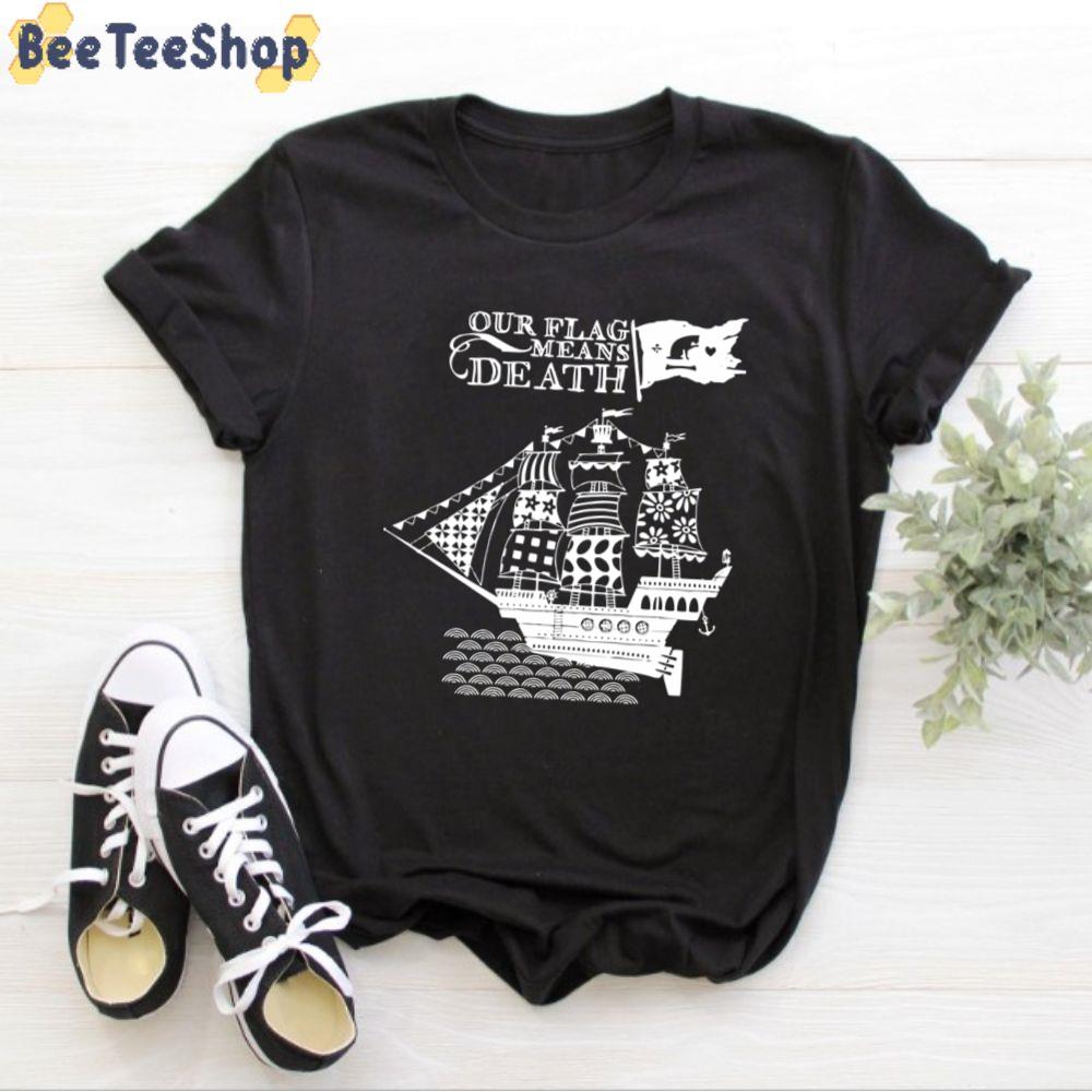 White Sailboat Our Flag Means Death Unisex T-Shirt White Sailboat Our Flag Means Death Unisex T-Shirt