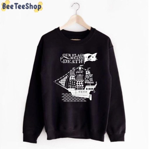 White Sailboat Our Flag Means Death Unisex T-Shirt