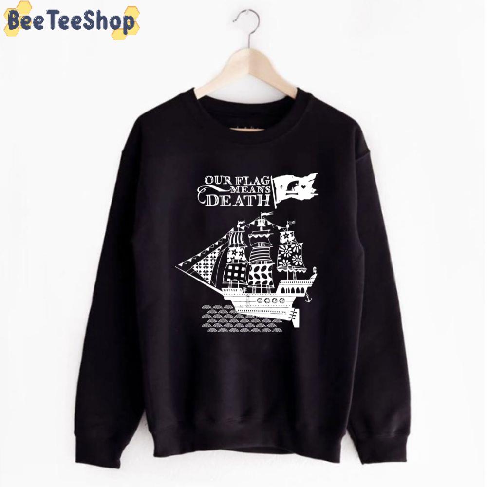 White Sailboat Our Flag Means Death Unisex T-Shirt White Sailboat Our Flag Means Death Unisex T-Shirt