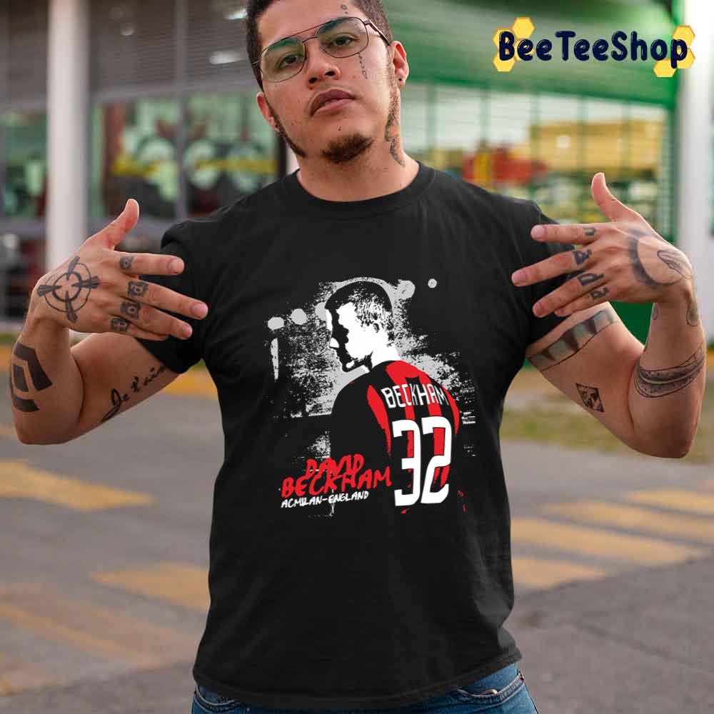 Ac Milan Player David Beckham Football Unisex T-Shirt Ac Milan Player David Beckham Football Unisex T-Shirt