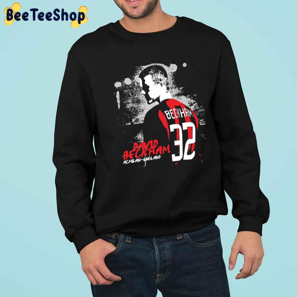 Ac Milan Player David Beckham Football Unisex T-Shirt Ac Milan Player David Beckham Football Unisex T-Shirt