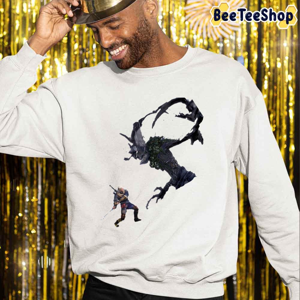 Art Duel Geralt Vs Leshen The Witcher Unisex Sweatshirt Art Duel Geralt Vs Leshen The Witcher Unisex Sweatshirt