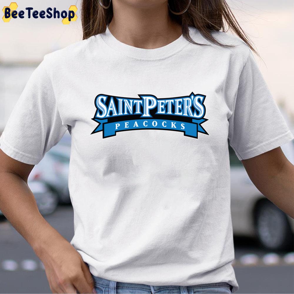Art Text Saint Peter's Peacocks Women's Basketball Unisex T-Shirt Art Text Saint Peter's Peacocks Women's Basketball Unisex T-Shirt