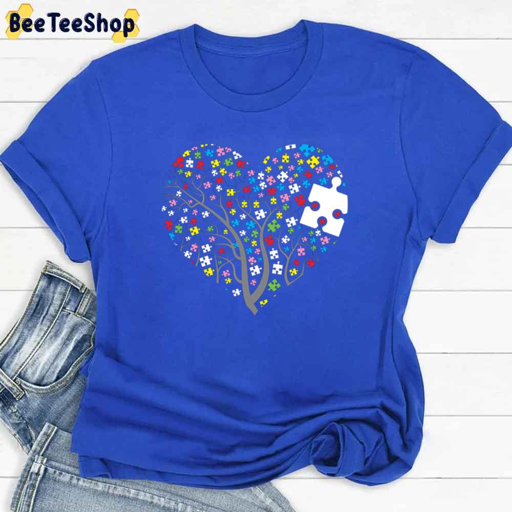 Autism Tree Hearts Long Sleeve Puzzle Autism Awareness Unisex T-Shirt Autism Tree Hearts Long Sleeve Puzzle Autism Awareness Unisex T-Shirt