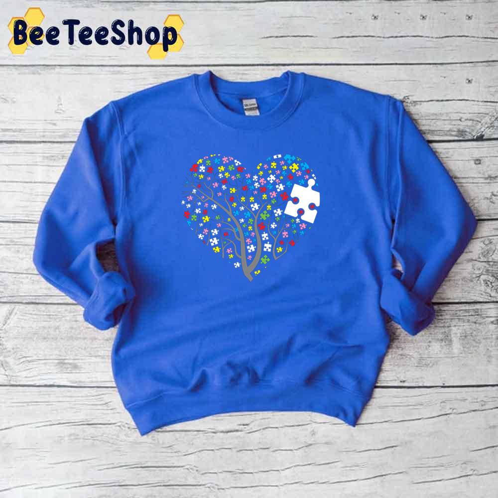 Autism Tree Hearts Long Sleeve Puzzle Autism Awareness Unisex T-Shirt Autism Tree Hearts Long Sleeve Puzzle Autism Awareness Unisex T-Shirt