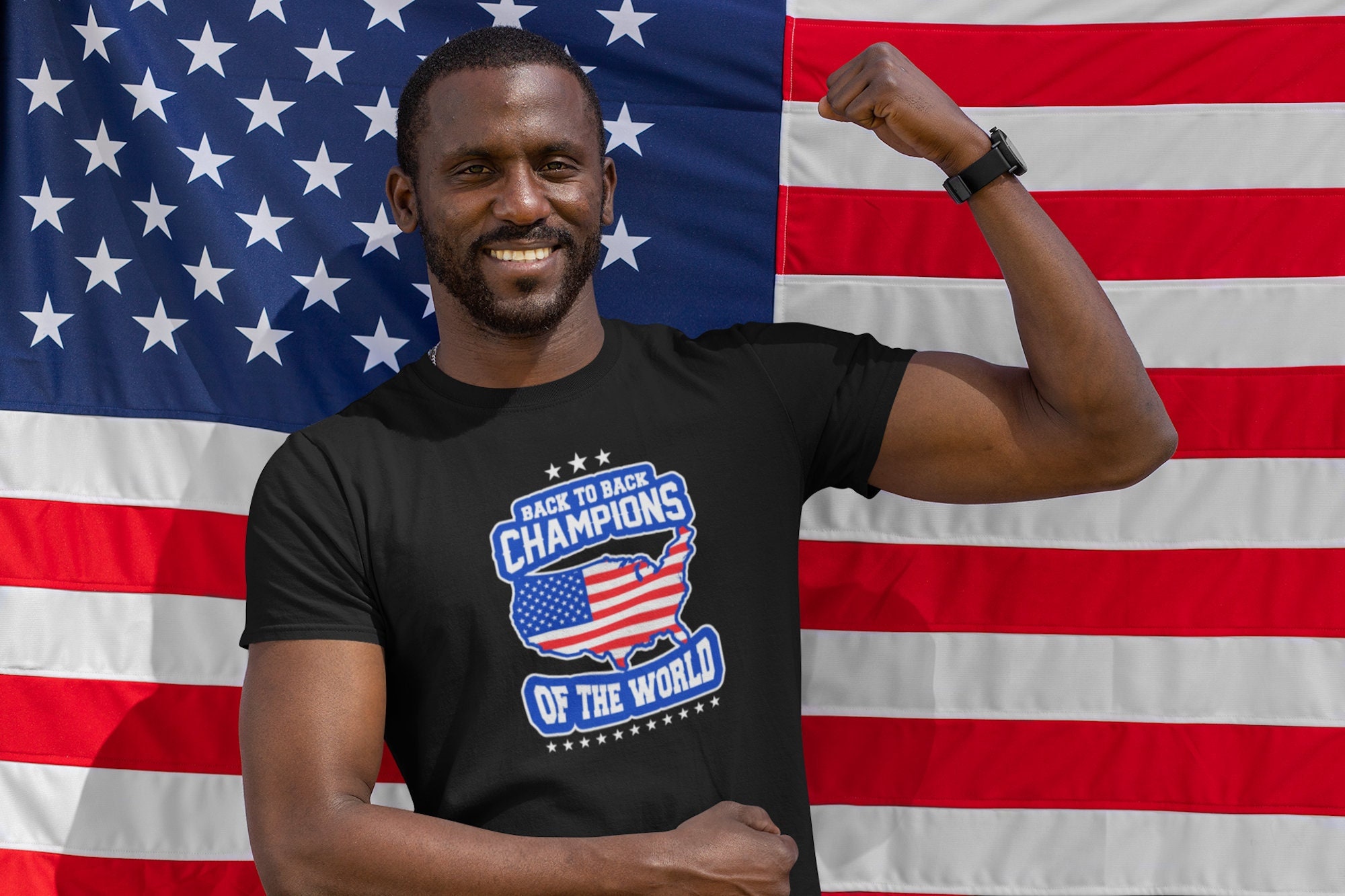 Back To Back Champions Of The World American Unisex T-Shirt Back To Back Champions Of The World American Unisex T-Shirt