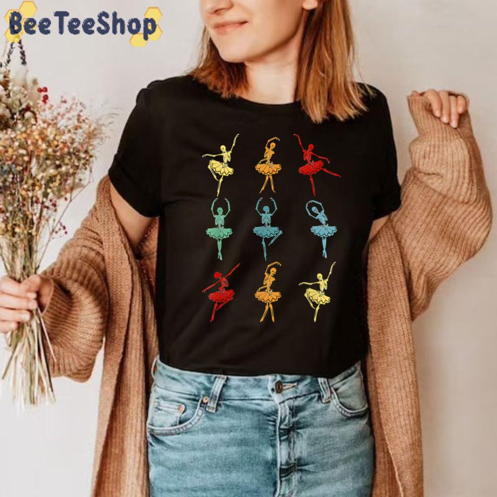 Ballet Skeleton Retro Halloween Lovers Unisex T-Shirt Ballet Skeleton Retro Halloween Lovers Unisex T-Shirt