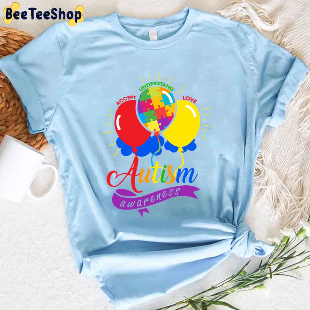 Balloon Puzzle Piece Accept Understand Love Autism Awareness Unisex T-Shirt Balloon Puzzle Piece Accept Understand Love Autism Awareness Unisex T-Shirt