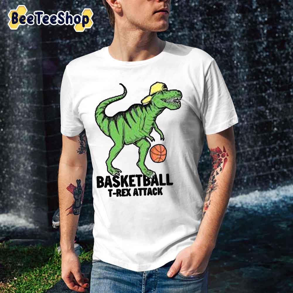 Baskerball T-Rex Attack Unisex T-Shirt Baskerball T-Rex Attack Unisex T-Shirt