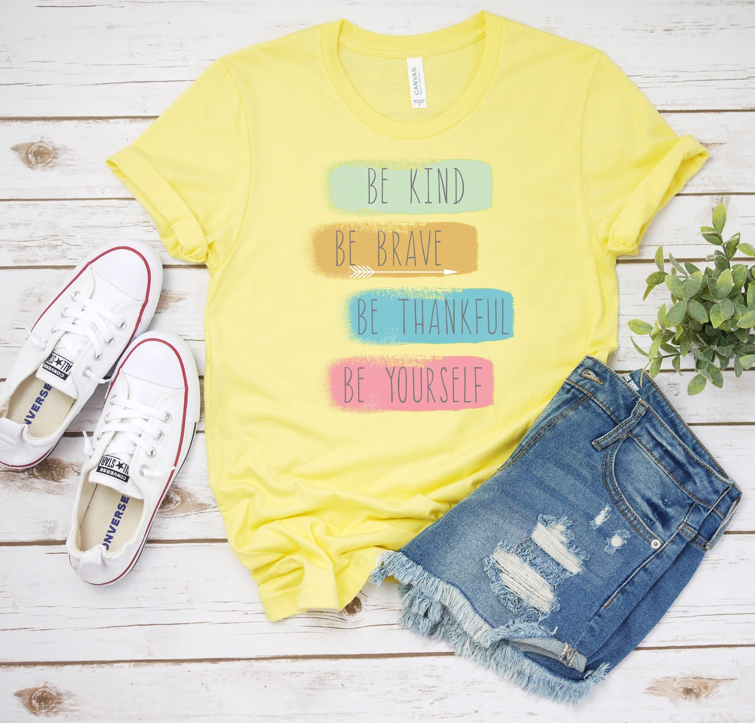 Be Kind Be Brave Be Thankful Be Yourself Unisex T-Shirt Be Kind Be Brave Be Thankful Be Yourself Unisex T-Shirt