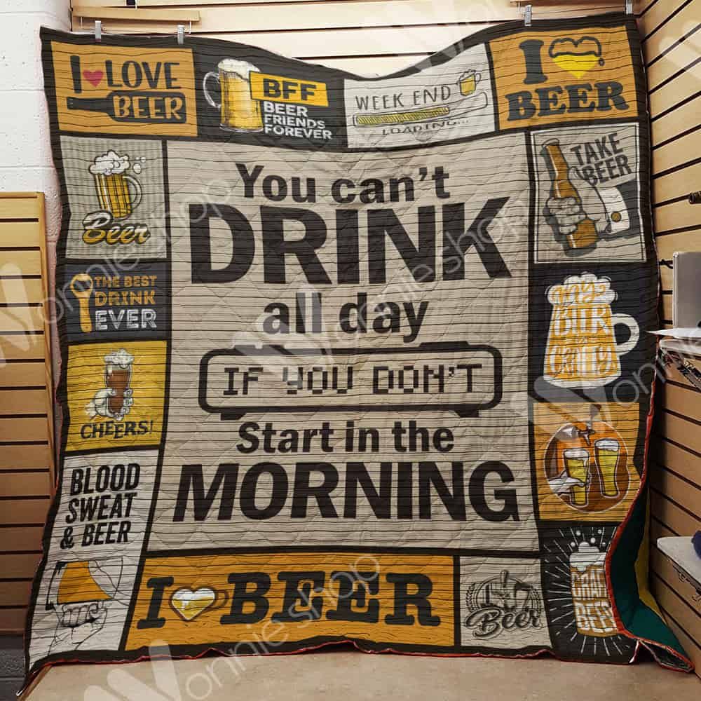 Beer Start In The Morning Quilt Blanket Beer Start In The Morning Quilt Blanket
