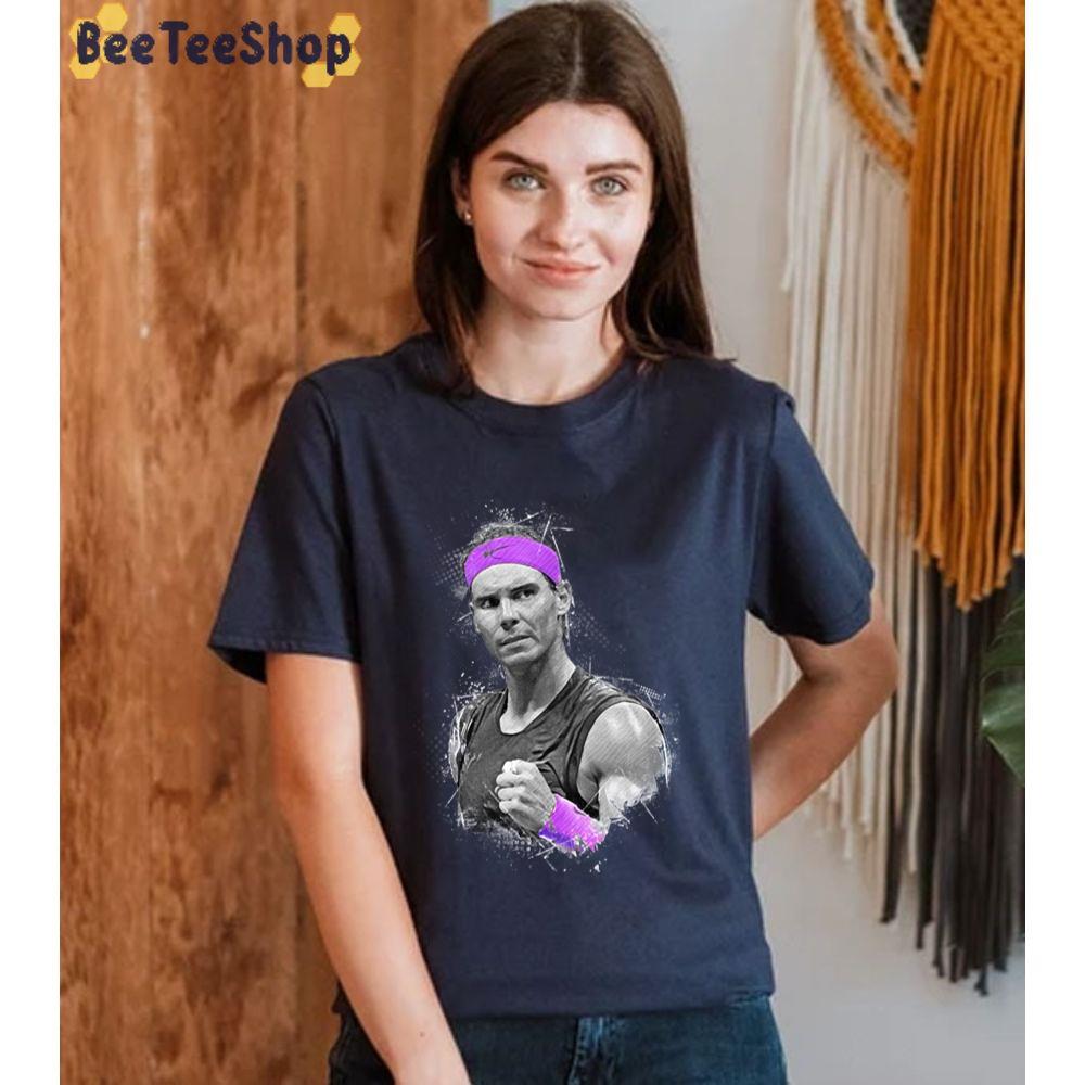 Black And Purple Style Rafael Nadal Tennis Player Unisex Sweatshirt Black And Purple Style Rafael Nadal Tennis Player Unisex Sweatshirt