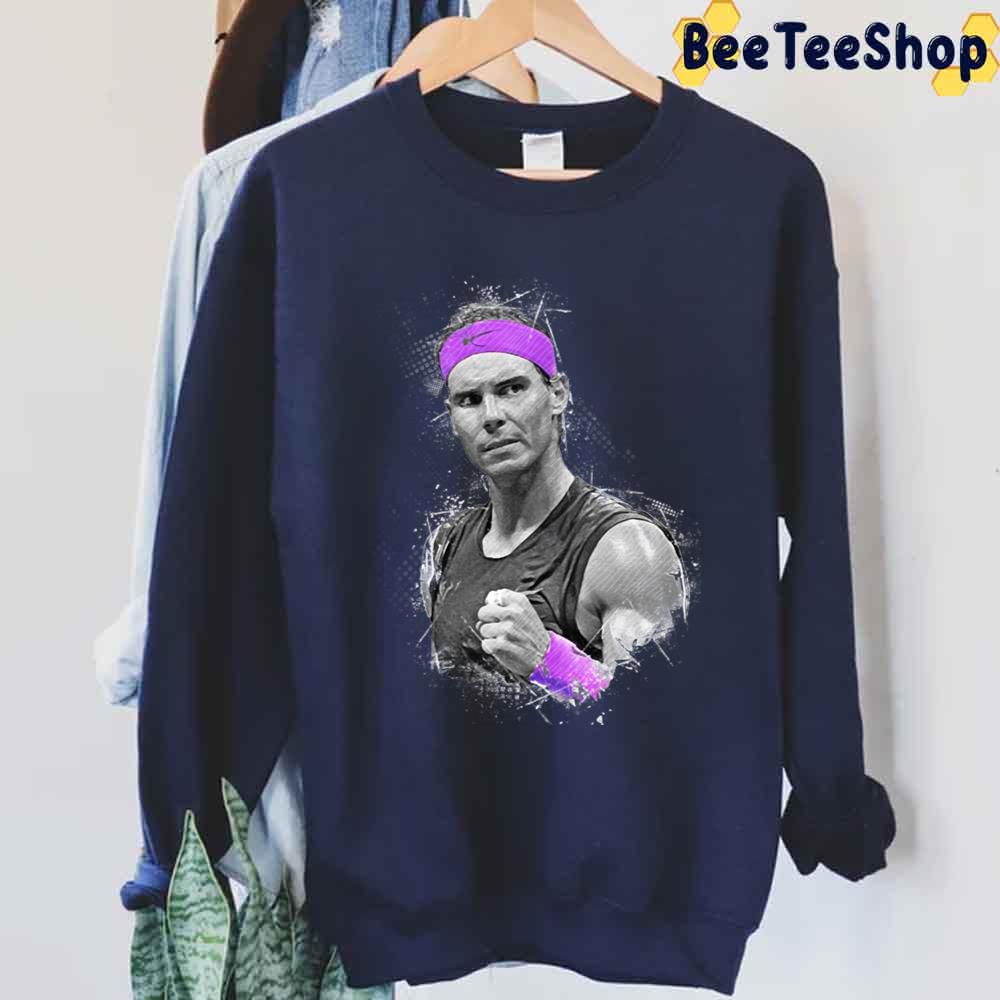 Black And Purple Style Rafael Nadal Tennis Player Unisex Sweatshirt Black And Purple Style Rafael Nadal Tennis Player Unisex Sweatshirt