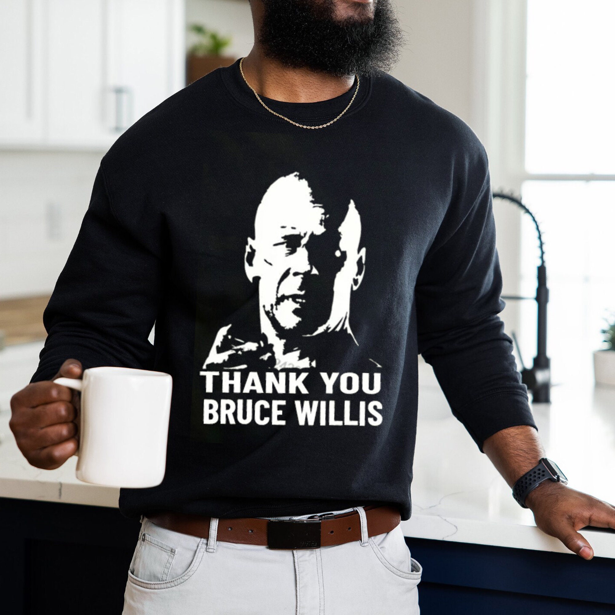 Black And White Bruce Willis 44 Years Thank You For The Memories Unisex T-Shirt Black And White Bruce Willis 44 Years Thank You For The Memories Unisex T-Shirt