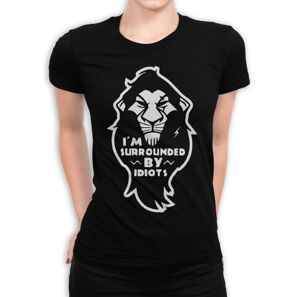 Black And White Scar I'm Surrounded By Idiots T-Shirt Black And White Scar I'm Surrounded By Idiots T-Shirt