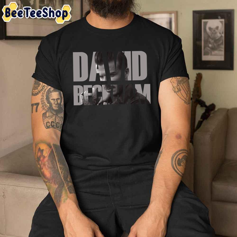 Black And White Text David Beckham Football Unisex T-Shirt Black And White Text David Beckham Football Unisex T-Shirt