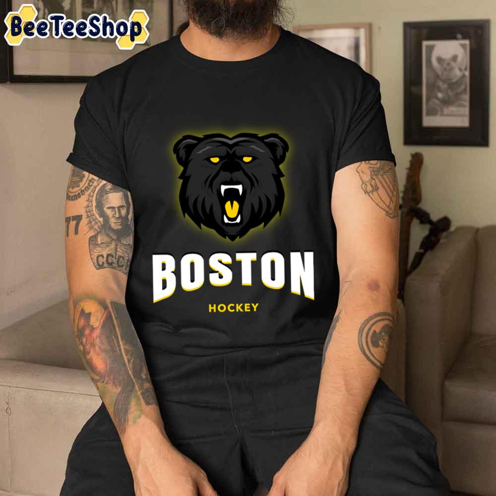 Black Bear Digital Boston Bruins Hockey Unisex T-Shirt Black Bear Digital Boston Bruins Hockey Unisex T-Shirt