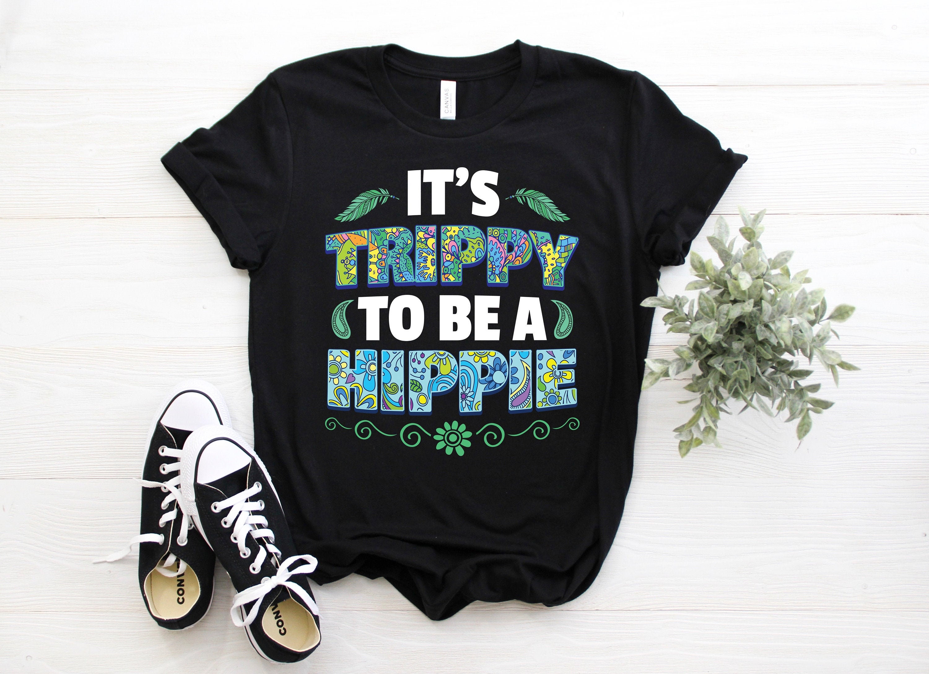 Blue Style It’s Trippy To Be Hippie Peace Unisex T-Shirt