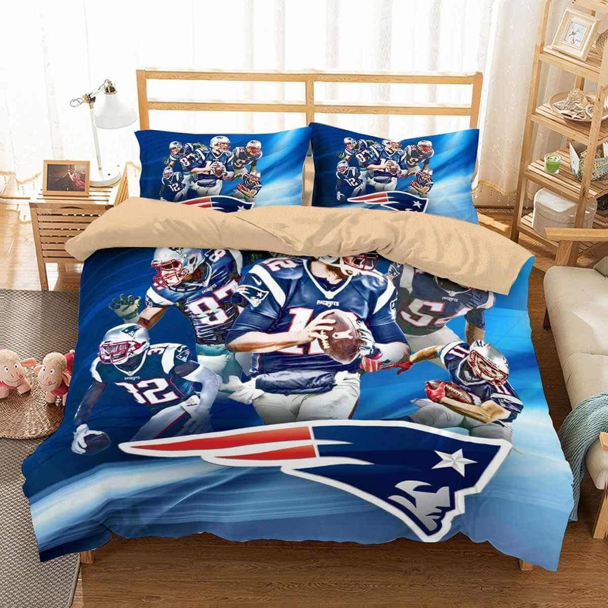 Blue Style New England Patriots Bedding Set Blue Style New England Patriots Bedding Set