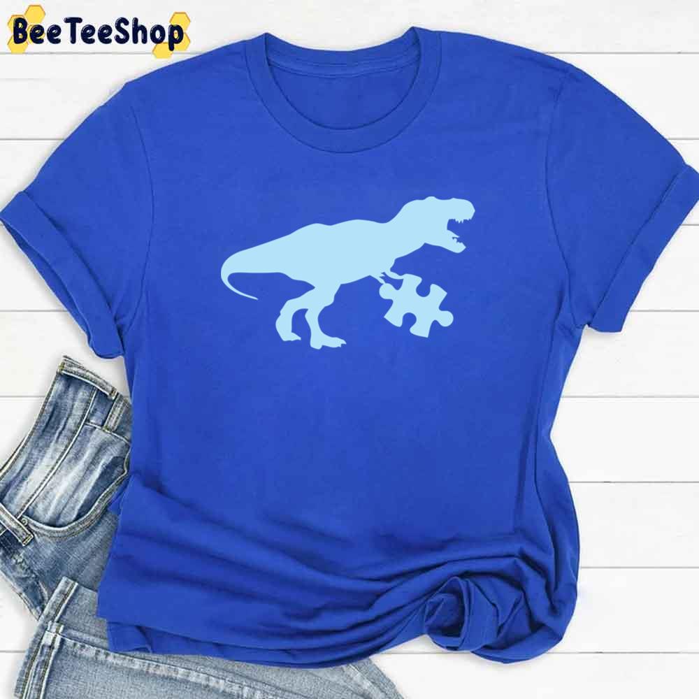 Blue T Rex Dinosaur Autism Awareness Unisex T-Shirt Blue T Rex Dinosaur Autism Awareness Unisex T-Shirt