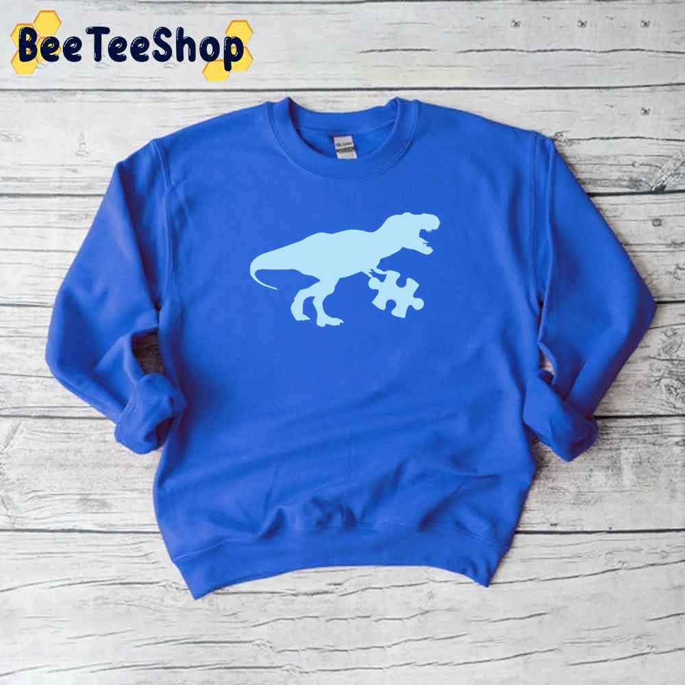 Blue T Rex Dinosaur Autism Awareness Unisex T-Shirt Blue T Rex Dinosaur Autism Awareness Unisex T-Shirt