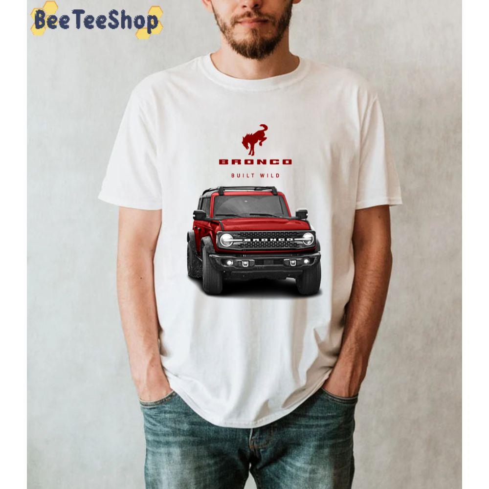 Bronco And Logo Rapid Red Jeep Unisex T-Shirt Bronco And Logo Rapid Red Jeep Unisex T-Shirt