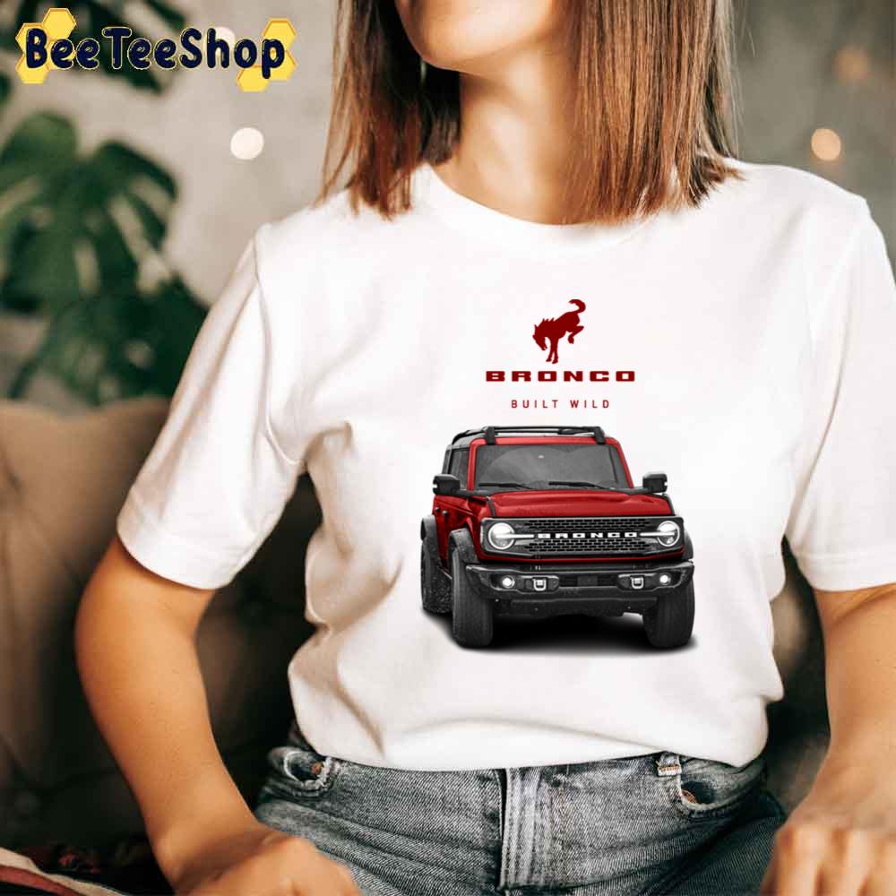 Bronco And Logo Rapid Red Jeep Unisex T-Shirt Bronco And Logo Rapid Red Jeep Unisex T-Shirt